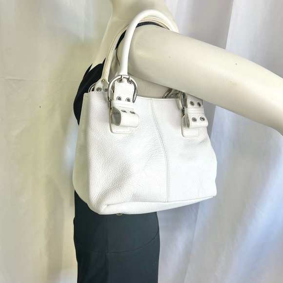 TIGNANELLO WHITE LEATHER BAG MINI BAG Y2K HANDBAG - Picture 3 of 14